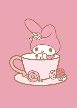 My Melody in Teacup with Roses