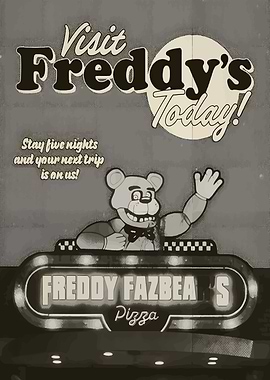 Freddy Fazbear's Pizza Vintage Ad