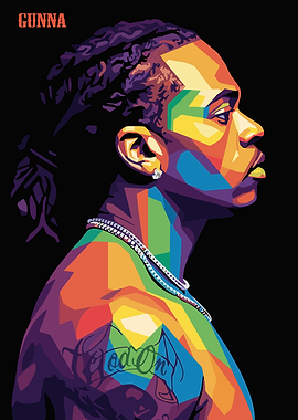Gunna Colorful Portrait