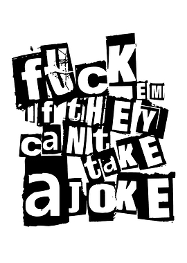 Can't Take a Joke Text Art