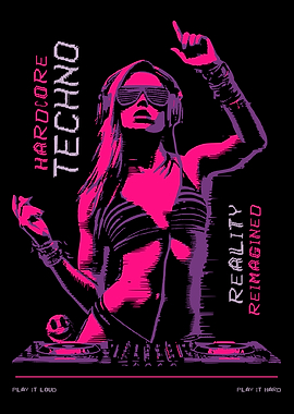 Hardcore Techno DJ Girl