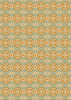 Ornamental Pattern with Circles and Crosses