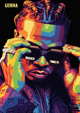 Gunna Colorful Portrait