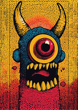 One-Eyed Monster Illustration
