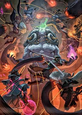 The Mighty Nein Battle Scene