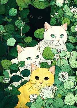 Cats in the Garden