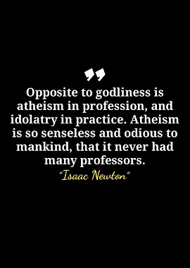 Isaac Newton Quote on Atheism