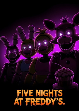 Five Nights at Freddy's characters poster