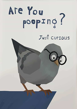 Are You Pooping Poster Funny Bathroom