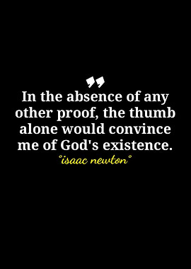 Isaac Newton Quote on God's Existence