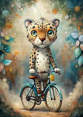 Leopard on Bicycle