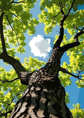 Looking Up at a Tree