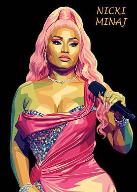 Nicki Minaj Pop Art Portrait