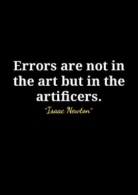 Errors are not in the art