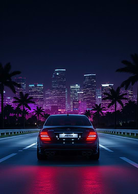 Mercedes C63 AMG W204 Night Drive