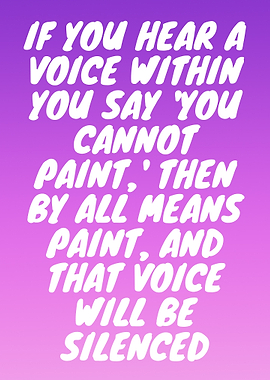 Inspirational Painting Quote on Purple Gradient