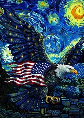 American Eagle Van Gogh Style