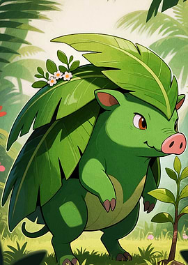 Green Creature Leafy Mane