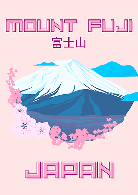 Mount Fuji Japan Travel Poster