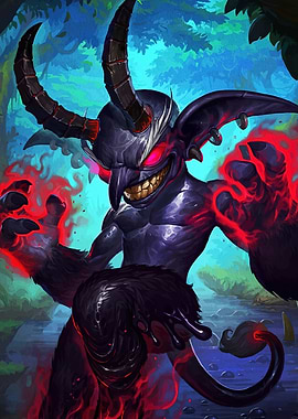 Cartoon Demon Red Aura