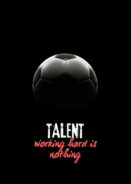 Soccer Ball with Motivational Text