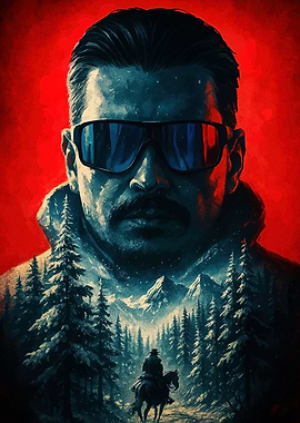 Man Mountain Landscape Portrait