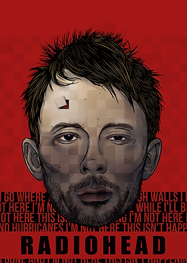 Radiohead Thom Yorke Pixelated Portrait