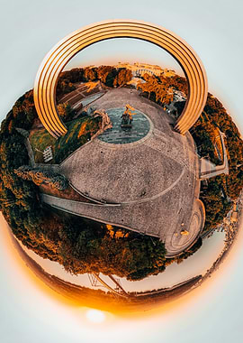 Arch of not Reality in Kyiv, Ukraine