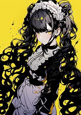 Anime Girl in Maid Outfit