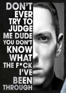 Eminem Portrait with Quote