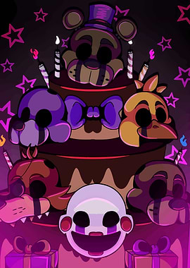 Five Nights at Freddy's Birthday Cake
