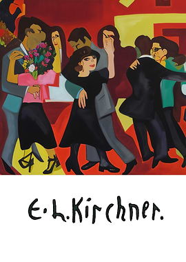 E.L. Kirchner Painting: Dancing Scene