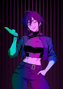 invisigal in Neon Lighting