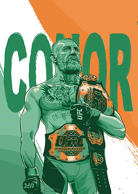 Conor McGregor UFC Champion Illustration