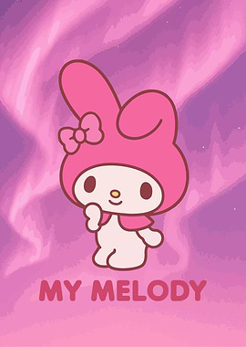 My Melody Cartoon Character Pink Background