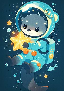 Otter Astronaut Star