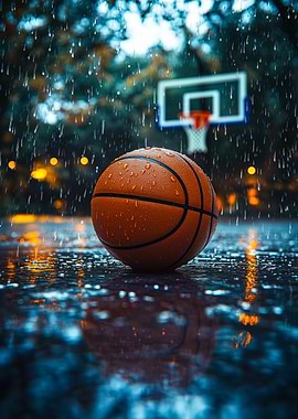 Basketball in the Rain