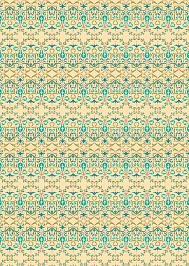 Ornamental Pattern with Floral Elements