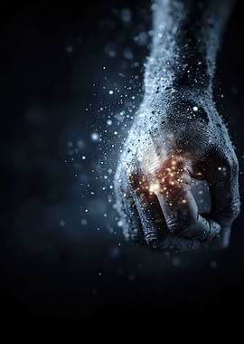 Glowing Fist in the Dark