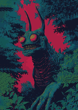 Monster in the Woods Illustration