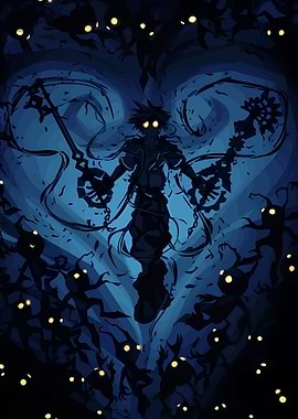 Kingdom Hearts Sora Surrounded by Shadows