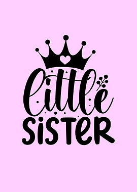 Little Sister Crown Pink Graphic
