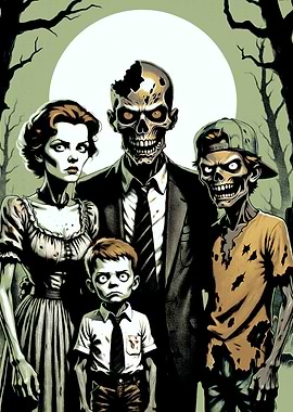 Zombie Family Portrait