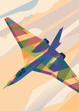 Colorful Airplane in Flight