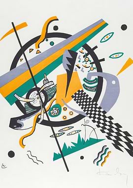 Abstract Composition with Geometric Shapes,wassily kandinsky