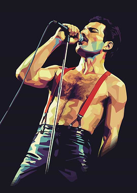 Freddie Mercury Pop Art Portrait