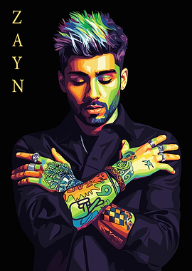 Zayn Malik Colorful Portrait