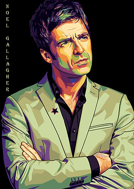 Noel Gallagher Pop Art Portrait