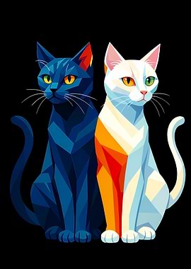 Geometric Cats Duo