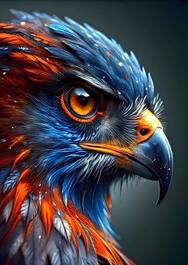 Colorful Eagle Portrait